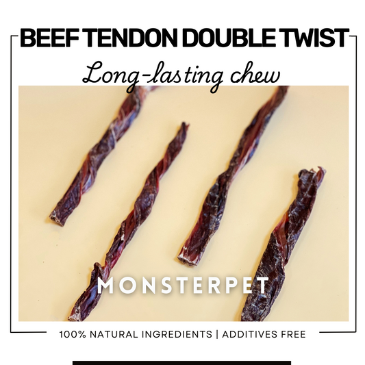 Dehydrated Beef Tendon Double Twist
