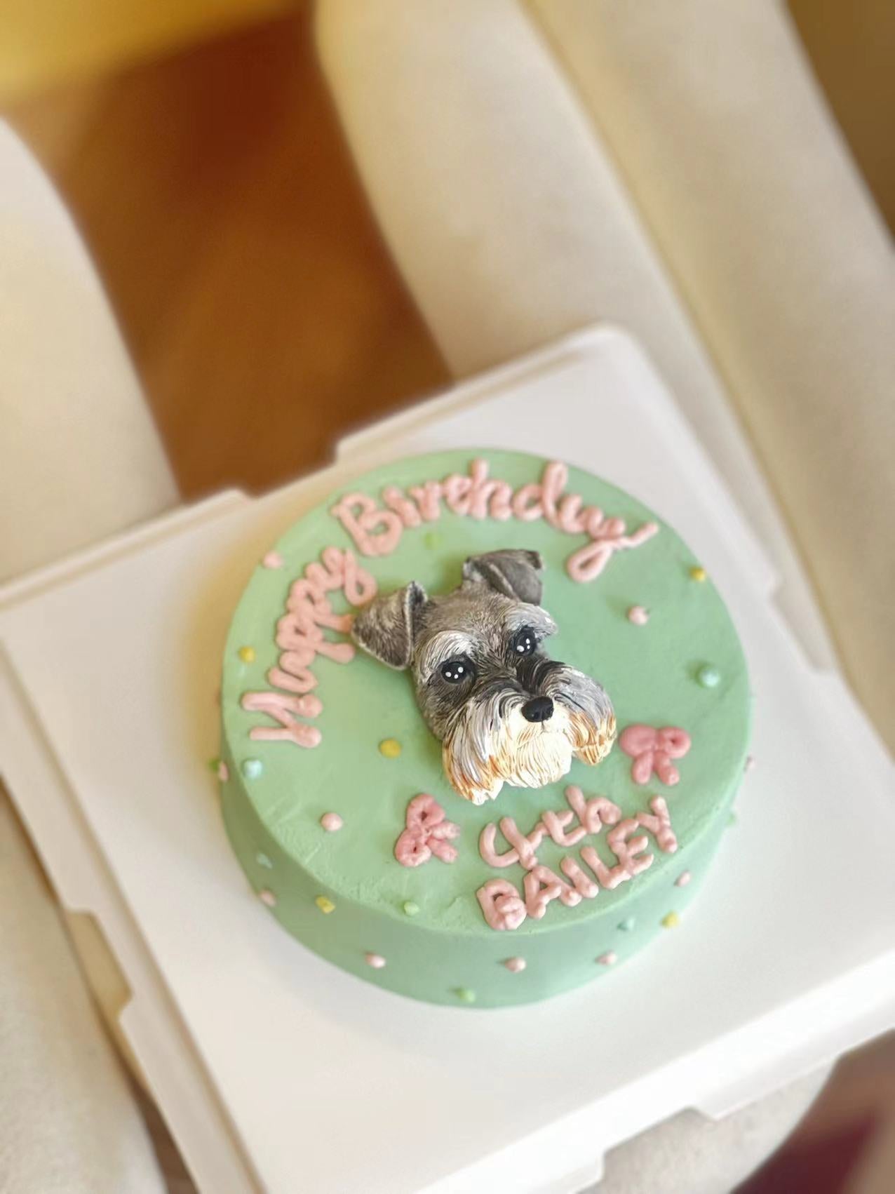 Monsterpet Polka Plain Pet Cake