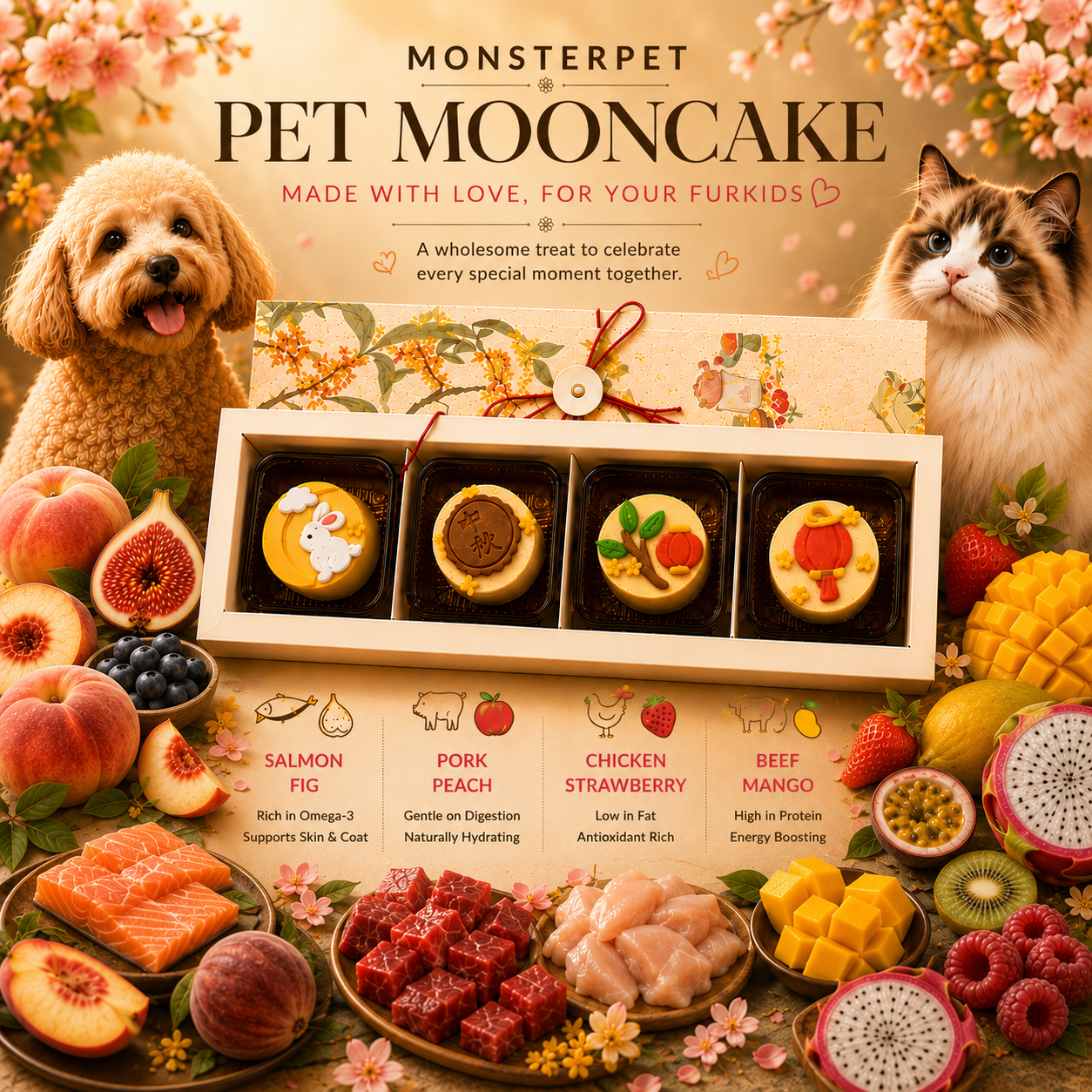 Monsterpet Fruity Pet Mooncakes